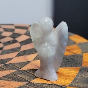 Carved Angel Green Flourite Crystal